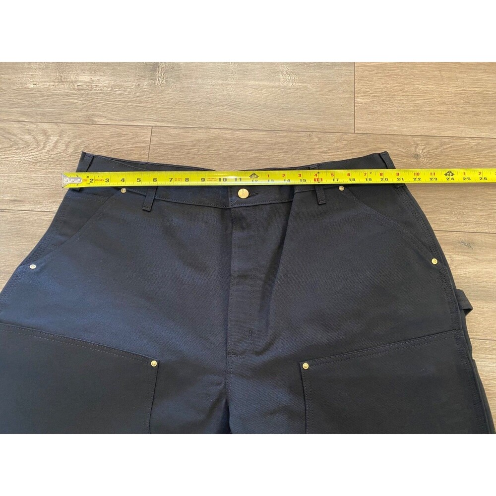 Carhartt B-01 Mens 42x32 Duck Double-Front Knee Black Work Dungaree Pants - Picture 7 of 11